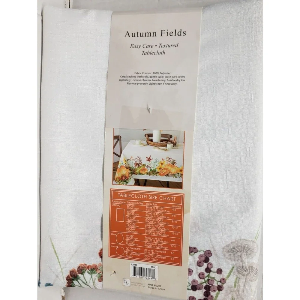 Printed Linen Tablecloth 52
